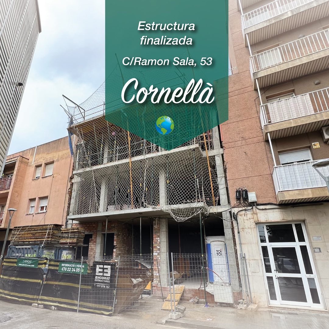 aincat_inmo's tweet photo. 𝗘𝘀𝘁𝗿𝘂𝗰𝘁𝘂𝗿𝗮 𝗳𝗶𝗻𝗮𝗹𝗶𝘇𝗮𝗱𝗮 🏗️ en la promoción de Obra Nueva en la calle Ramon Sala de Cornellà 💚 667 649 495 📞
⁣
#aincat #obranueva #pisosnuevos #pisonuevo #cornella #obranuevacornella #realestate #inmobiliario #inmobiliaria #cornelladellobregat #vivirencornella https://t.co/fSfnaOYLkC