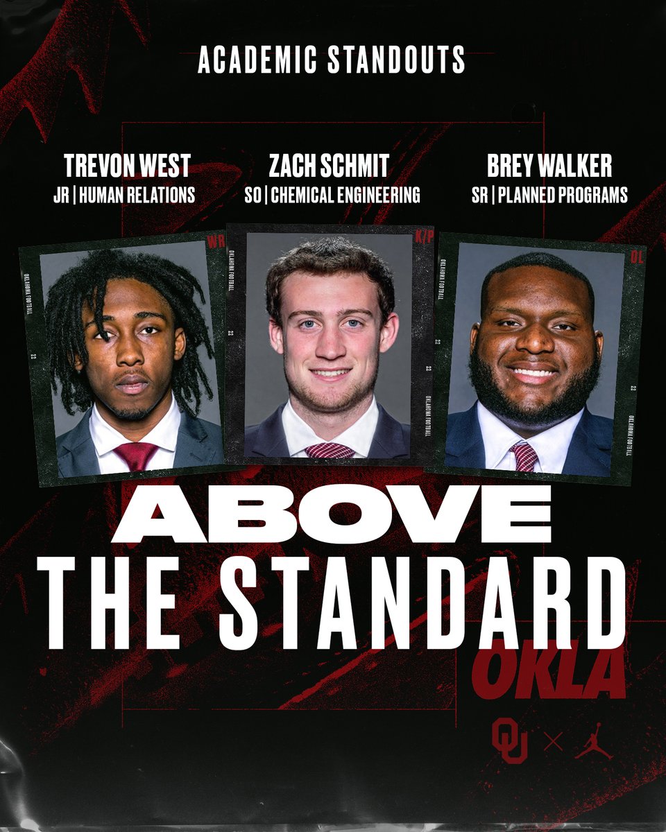 Student-athletes of the week. 📚 @TrevonWest19 @zach_schmit39 @BreyWalker #OUDNA