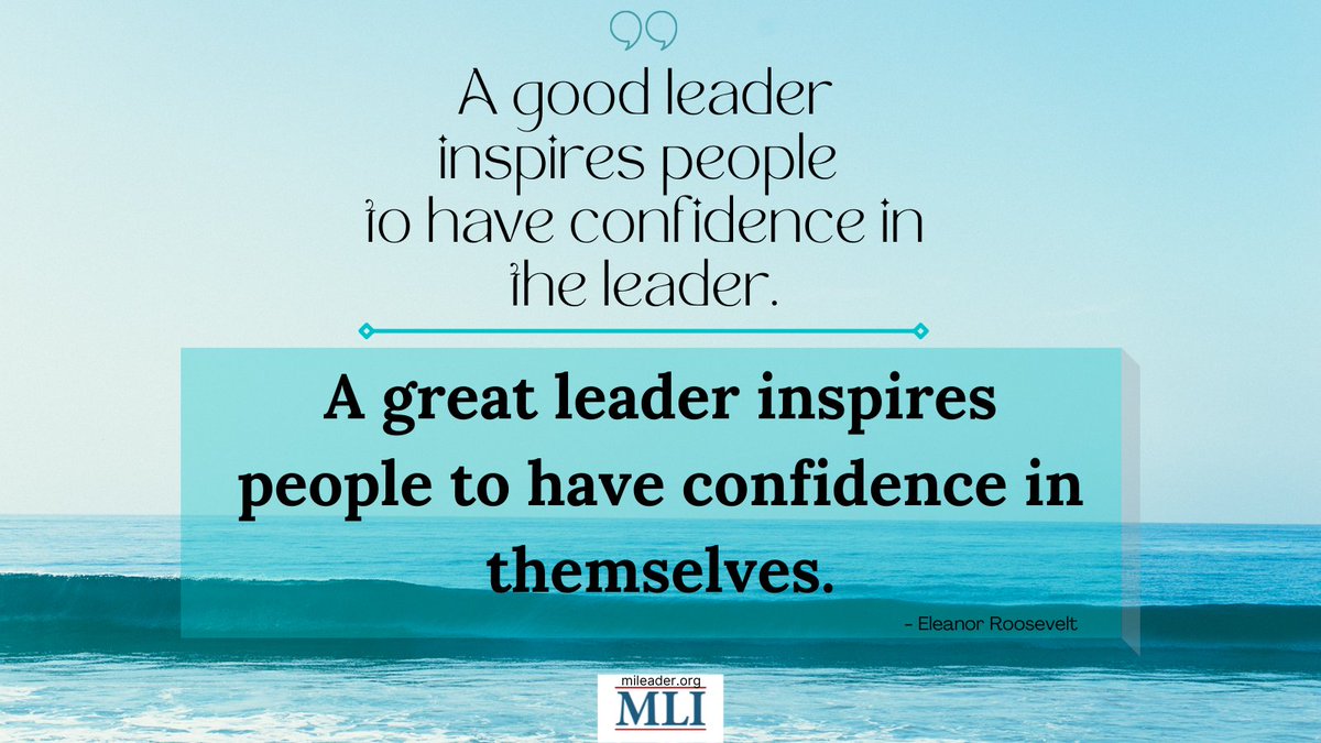 Good morning Michigan Educators! "A good leader inspires people to have confidence in the leader. A great leader inspires people to have confidence in themselves." #MondayMotivation #Leadership #LeadershipDevelopment