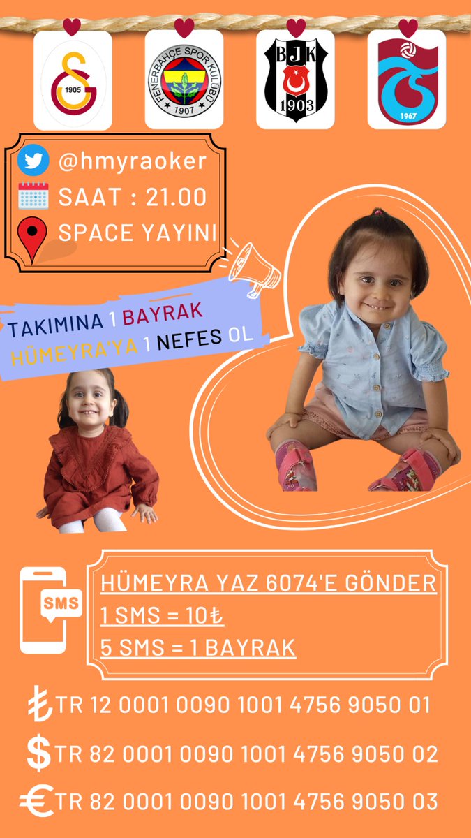 benim ismimde bi ablam varmış 🥰 bana nefes olmak için, yayın açıp maddi manevi nasıl destek olunacağını size anlatacakmış 🥰 lütfen @hmyraoker hesabından saat 9'da açılacak yayında beni ve gönüllü ailemi yalnız bırakmayın 🥰 artık aç uyumak istemiyorum, elimden tutun olur mu 🥰