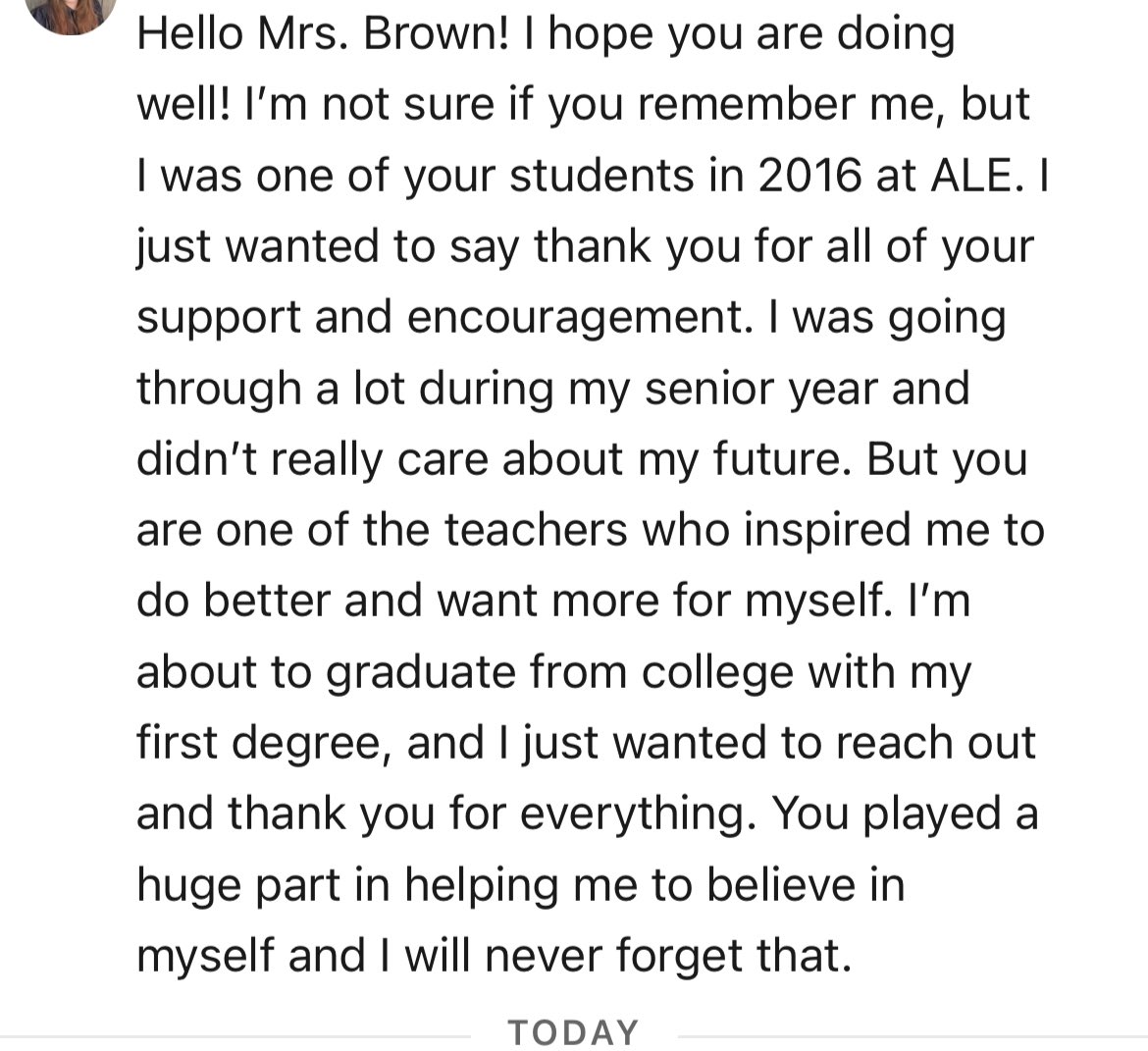 aKayeGlass's tweet photo. We hope we impact the kids we teach &amp; that we’ve reached them.
These rare moments when they share their success it makes all the tears &amp; late nights so worth it. My heart glows every time I see this &amp; I cry when it’s one of my own! #teacherlife #ilovemyjob https://t.co/IBzvFXuBzo