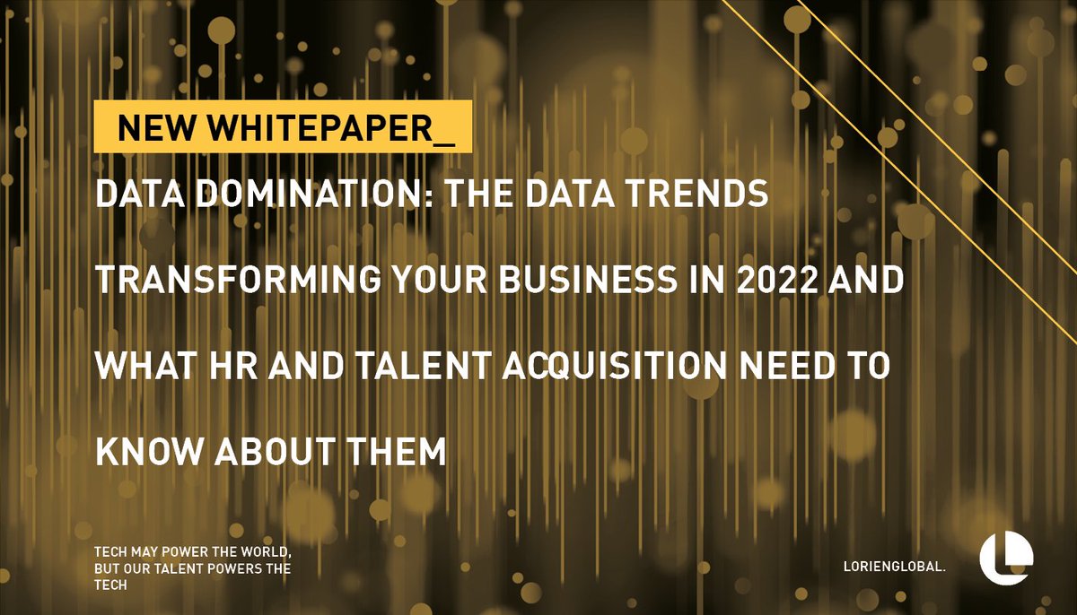 We are delighted to announce our new whitepaper 'Data Domination'. 

The whitepaper will be available to read on our website soon and we recommend keeping an eye on our social channels for any announcements!

#hr #data #future #whitepaper #techdata
