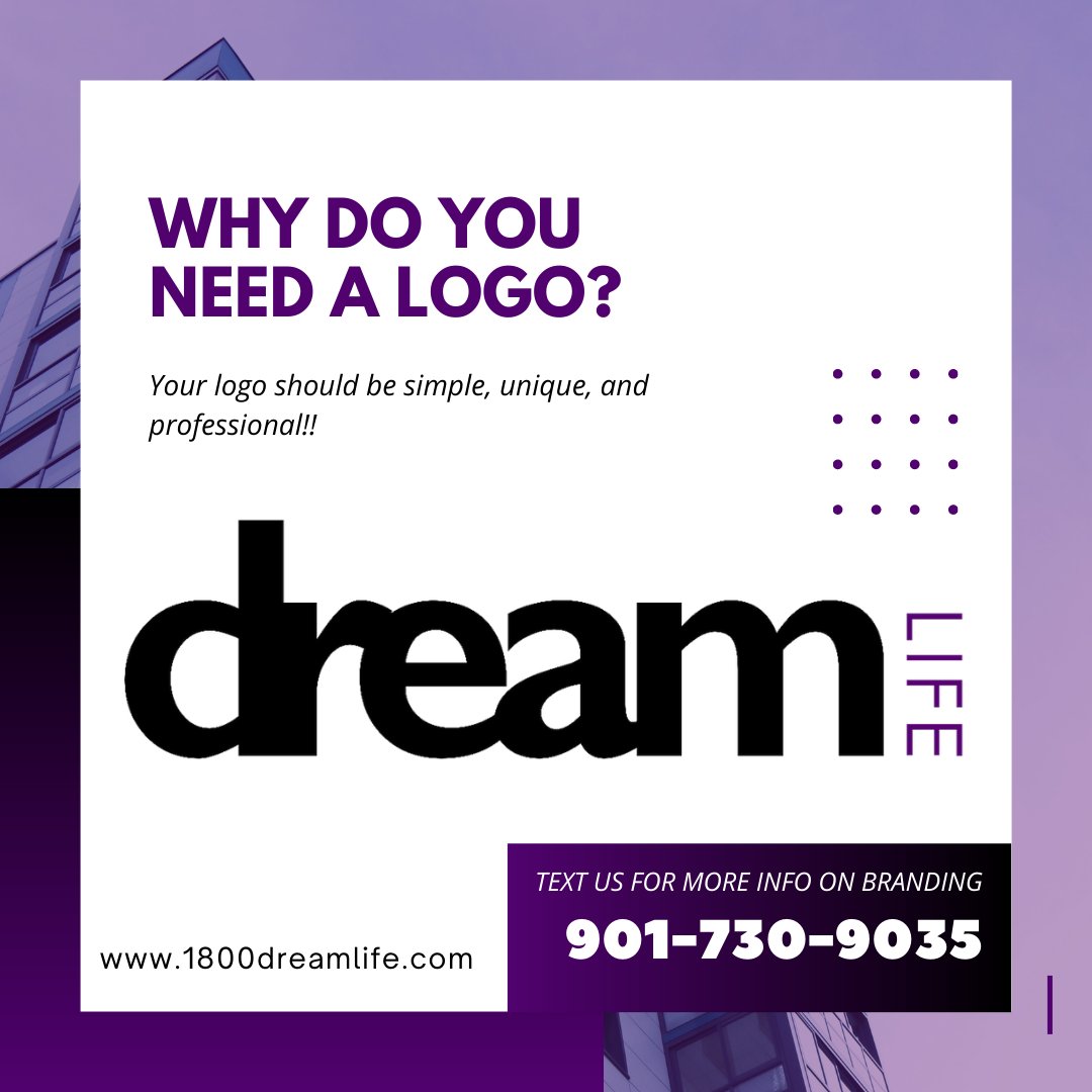 1800DreamLife's tweet photo. A logo is important for a number of reasons:
1. Makes a great first impression. 
2. Helps you to create a brand identity. 
3. Gives your company a symbol which people can better remember you.
4. Distinguishes you from competitors.

Our logos are on sale until 5.15! https://t.co/FJ751k9jvn