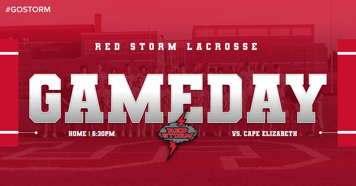 redstorm_sports's tweet photo. ♦️Red Storm In Action♦️
Boys Tennis 🆚 Bonny Eagle
⌚️ | 4:00PM
📍 | Scarborough High School
Boys Lacrosse 🆚 Cape Elizabeth
⌚️ | 6:30PM
📍 | Scarborough High School
#GOSTORM #STORMLACROSSE #STORMTENNIS https://t.co/fyRPwvOJUc