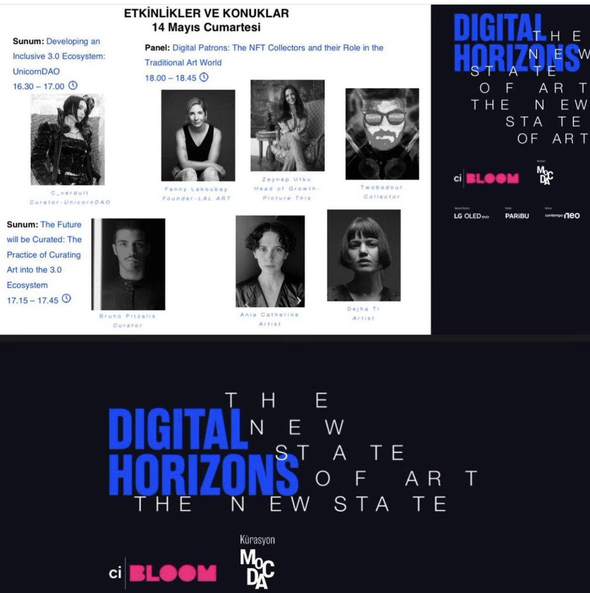 Will be speaking on the Digital Horizons panel at <a href="/Contemporaryist/">Contemporary Istanbul</a> organised by <a href="/MOCDA_/">MoCDA: Museum of Contemporary Digital Art</a>  <a href="/SerenaTabacchi/">Serena Tabacchi</a> on the 14th alongide dear <a href="/c_verdult/">Chanel➰</a> representing <a href="/PictureThis_Art/">PictureThis.Art</a> and our journey transitioning artists onto the Web3.0 space!  Tune in!!!!