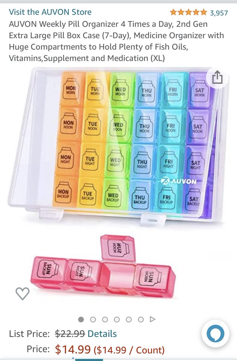 puhbearz's tweet photo. @Rosey_Games I got this one because I can take each day separately with me for with meals on the go, it’s big enough to hold ALL of them, and the rainbow is pretty. https://t.co/nqVZFiA8Et