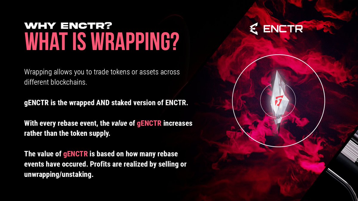 ENCTR_Official's tweet photo. What is Wrapping!? That's a loaded question, with some really interesting details. We've broken it down to some basic points below. 

For a full breakdown on wrapping and what role it plays in the #ENCTR ecosystem check out our blog post: https://t.co/0MNQaEfEHY https://t.co/7iW4iIlnYF