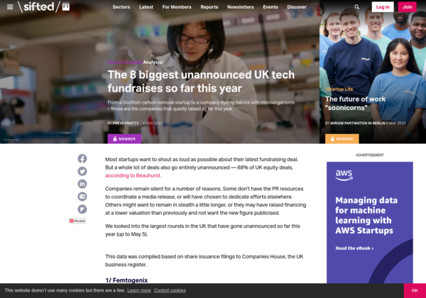 It's always good to find out what sits behind the headlines! 

The 8 biggest unannounced UK tech fundraises so far this year  #techrecruitment #software #digitaljobs #tech #applausejobs #innovation #AI tinyurl.com/y2x5z8r2
