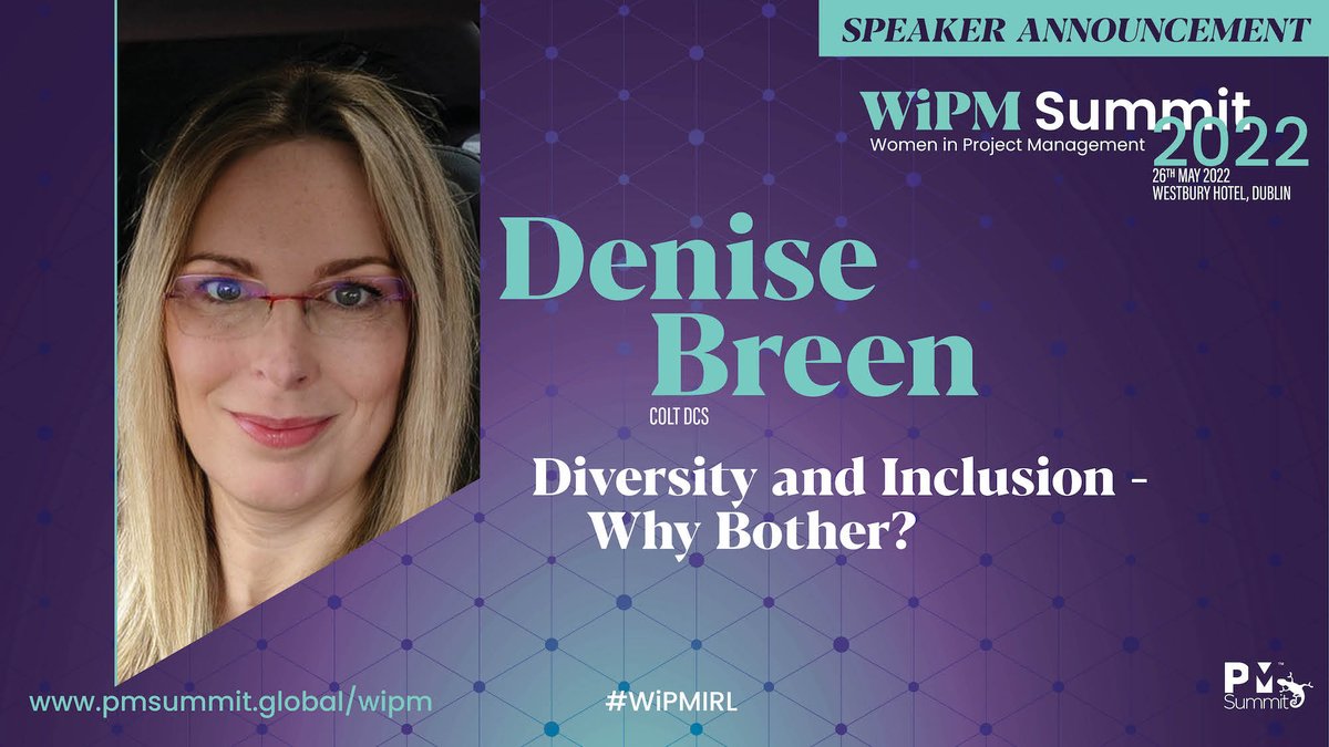 PMSummitHQ's tweet photo. #Diversity and #Inclusion are buzzwords we've all heard. We have a rough idea what they mean from that HR session we attended. But what do they really mean? Is one more important than the other?  Join @DeniseMBreen at #WiPMIRL on 26-MAY at @WestburyDublin https://t.co/rDAZDgJ61V https://t.co/7KE1JrRQXb