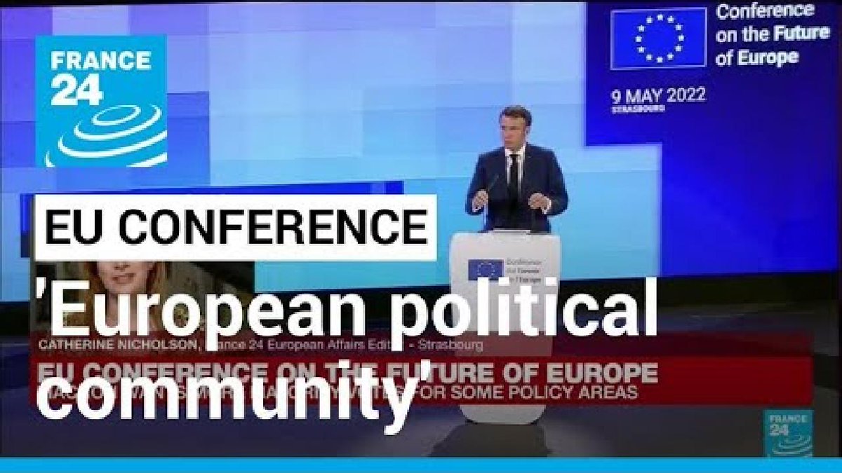 France24_en's tweet image. ▶️ Macron urges 'European political community' beyond EU f24.my/8c1i.t