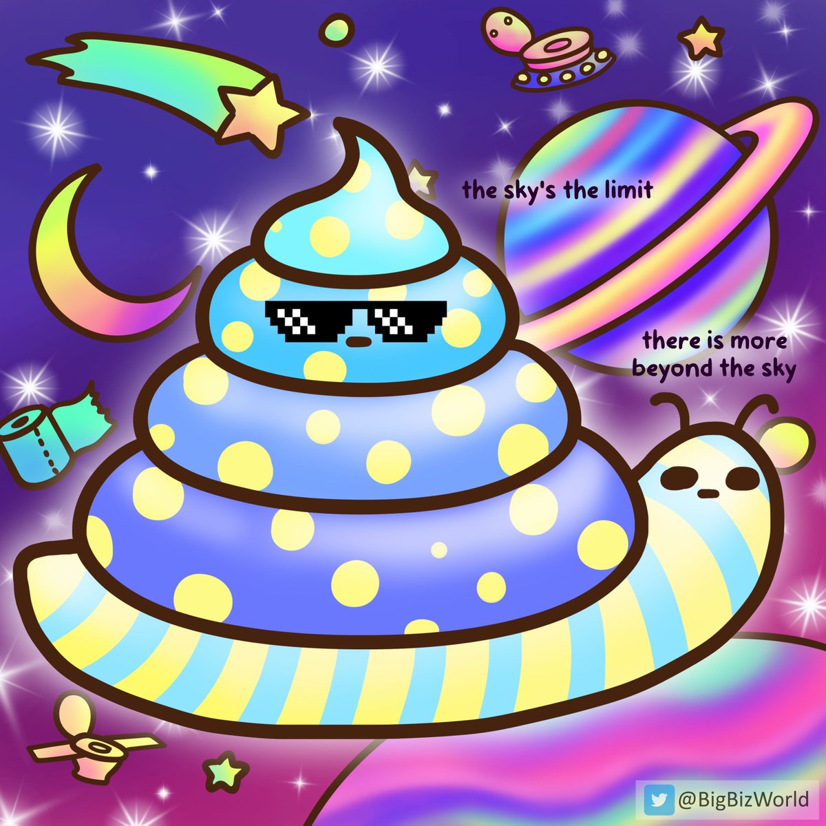 Little did the Poops💩 know that beyond their sky, they will land on Terra🌕...

888 unique income generating, charity giving, hand-drawn collection of Poops minting now at <a href="/knowhere_art/">Knowhere 👾 Terra NFT Marketplace 🌔</a> : bit.ly/38BHcnL