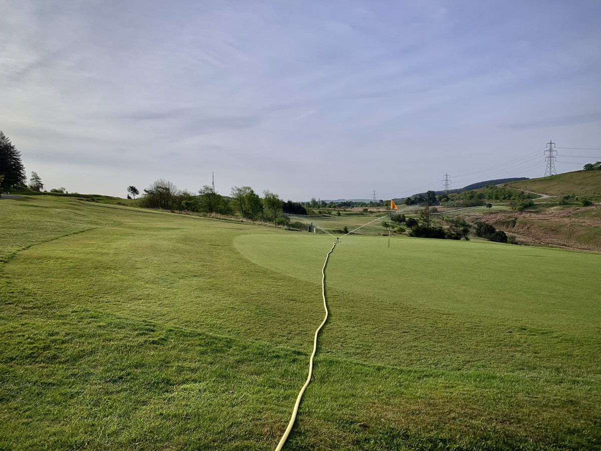 JamesMatthewman's tweet image. Sometimes you got to work with what you got. It’s getting crispy out there now 🥵. Next tee signs have had their silver numbers put on, really happy how they’ve turned out. Greenkeeping is all about the finishing touches 👌 #recycleandreuse @MaestegGreens