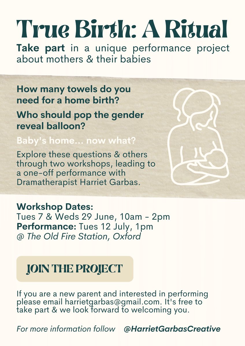 My performance True Birth: A Ritual is part of the OffBeat Festival in Oxford. I would love to hear from new parents in Oxford who would love to be apart of this process with me and share their experiences and perform in a one off performance! Do get in touch!