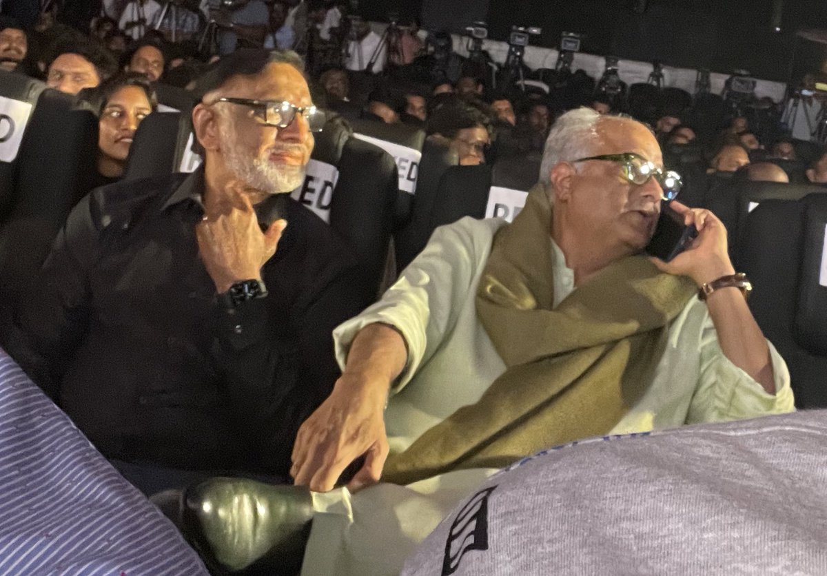 LMKMovieManiac's tweet photo. At the #NenjukuNeedhi audio - trailer event.

#Viswasam &amp; #Valimai / #AK61 producers 😎 @TGThyagarajan @BoneyKapoor https://t.co/PSNY76UyP0