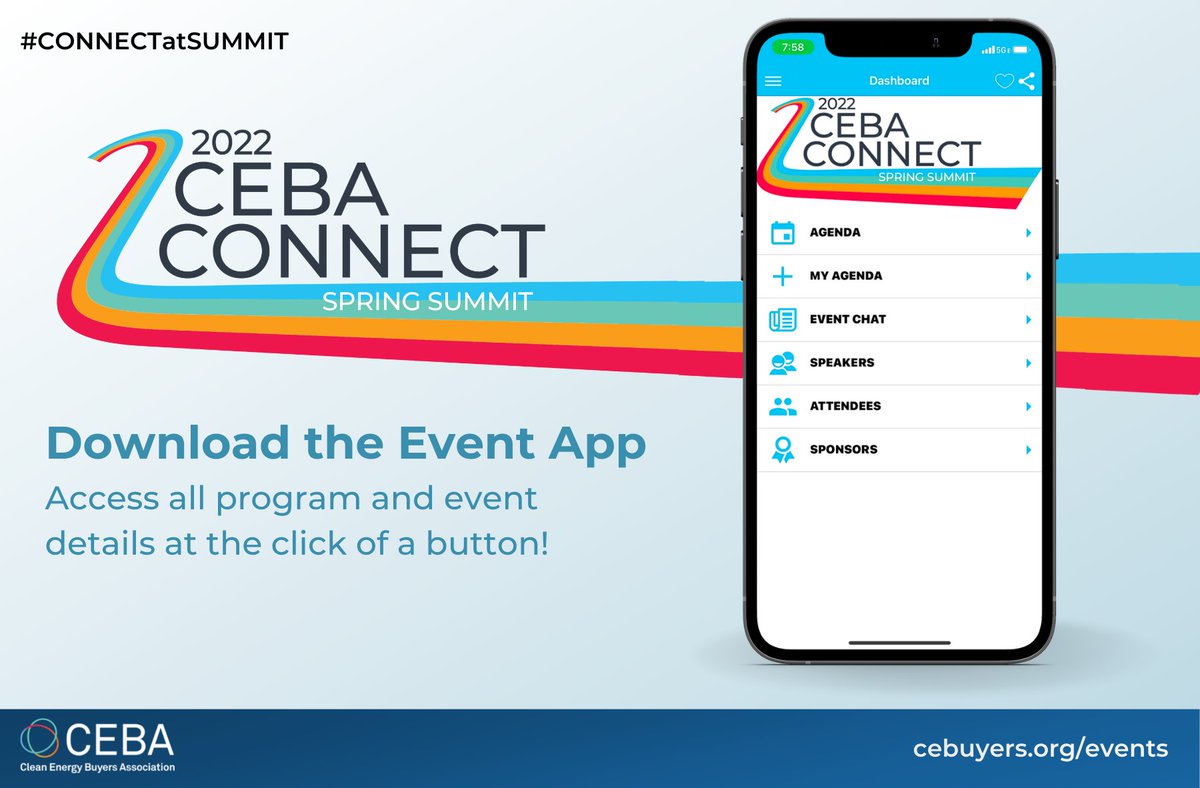 CEBAPower's tweet photo. Don’t forget to download the CEBA Connect Summit App. It’s your one-stop-shop for everything you’ll need to #CONNECTatSummit in Detroit or while attending virtually— including the agenda, event chat, speaker and sponsor details + an attendee list. https://t.co/n9gq9Pz4YI