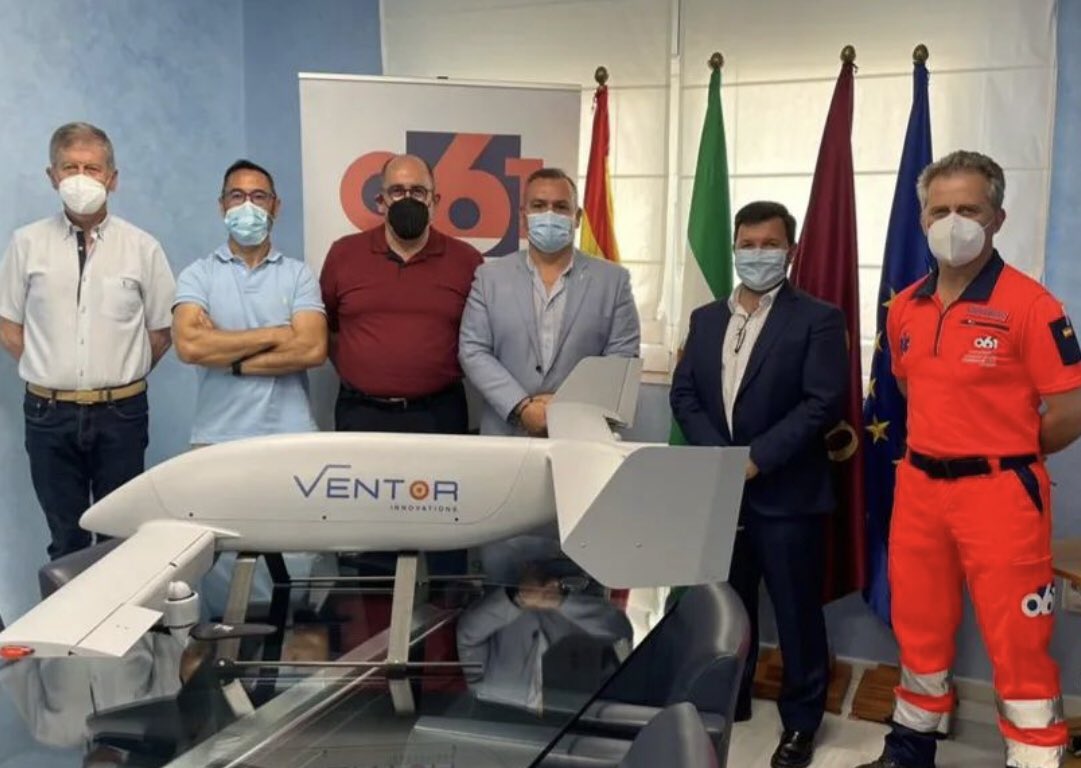 061EPES's tweet photo. Proyecto de drones, VERTICOPTERO, tecnología de movilidad aérea al servicio de las #emergencias sanitarias, Incidentes de Múltiples Víctimas y Dispositivos de Riesgo Previsible. @saludand #Andalucia https://t.co/Ij72dTGF7s