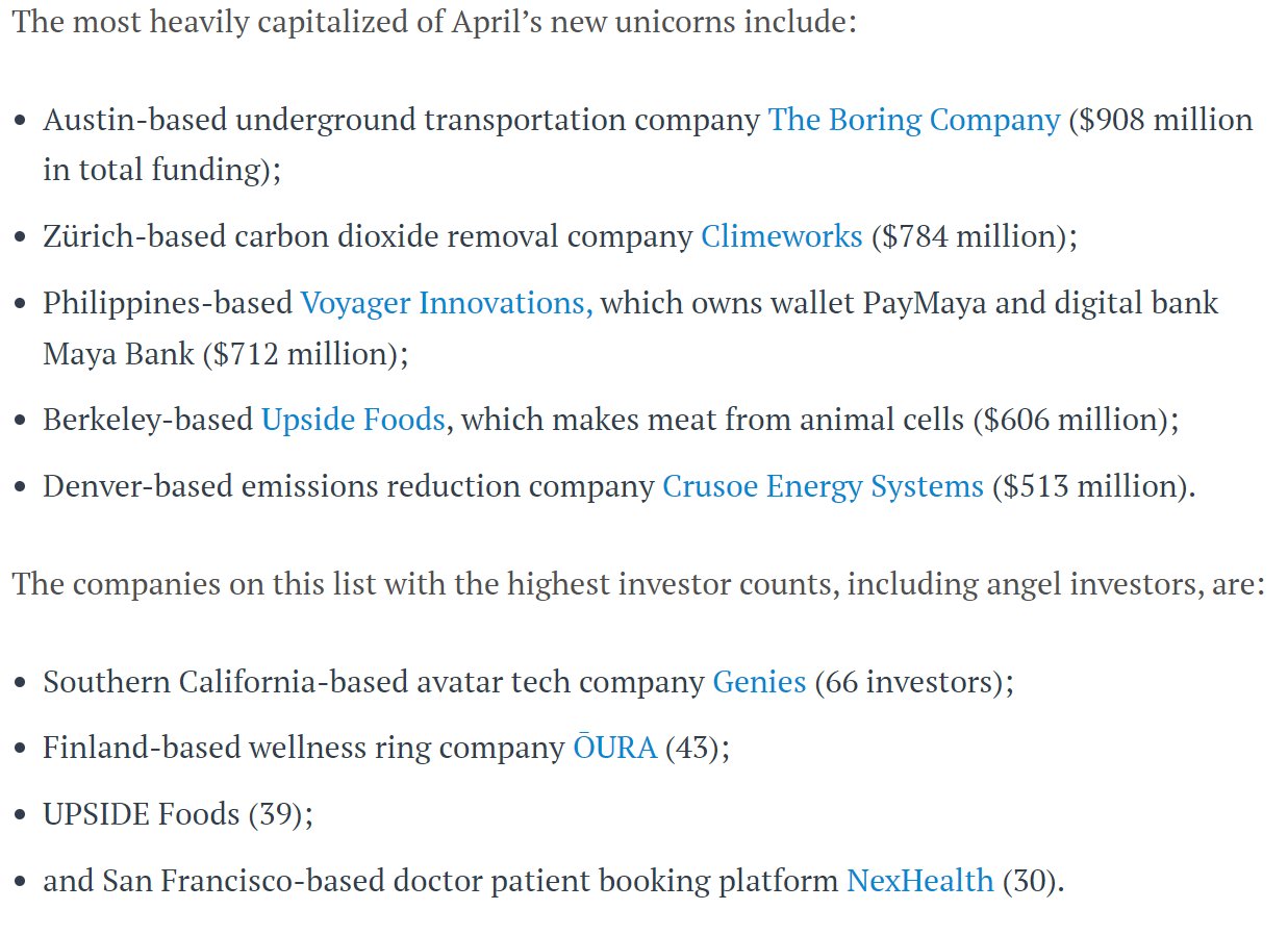 Dennis Moore on Twitter "The Unicorn Report A New 100B Valuation