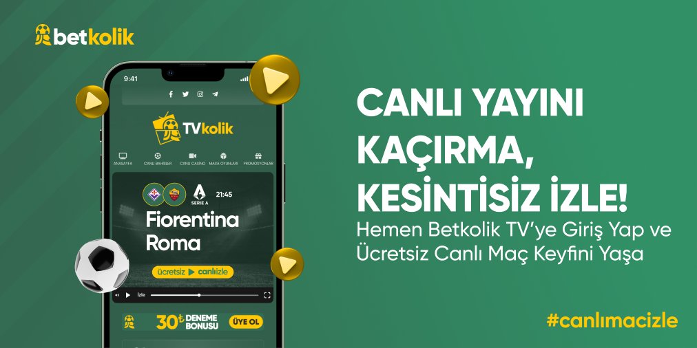m.betkolik309.com

📺TVKolik’te Canlı Yayını Kaçırma: kolik.link/canlimacizle

⏰21:45
Fiorentina 🆚 Roma

🔥30₺ Deneme Bonusun Betkolik’te!

#canlıbahis #betkolik #canlımacizle