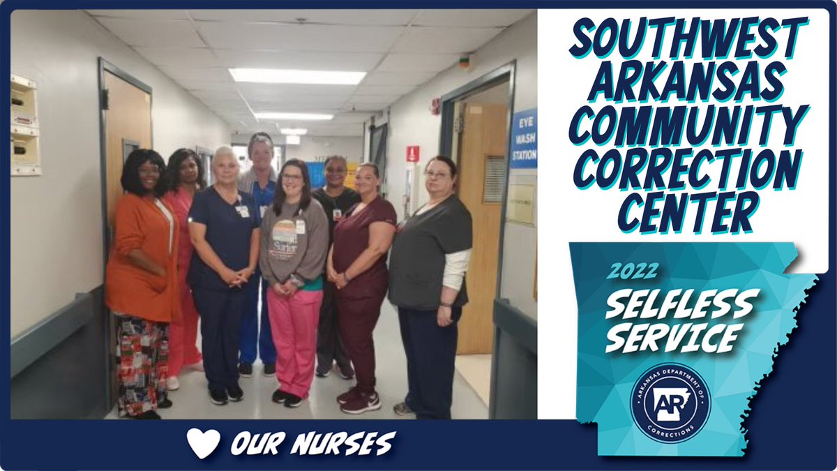 ADCPIO's tweet photo. For National Nurses Week the Southwest Arkansas Community Correction Center wanted to show their appreciation for the hard-working WellPath nurses at the center.
#ARDOCFamily #WellPath #NationalNursesWeek https://t.co/X5h7JxGcki