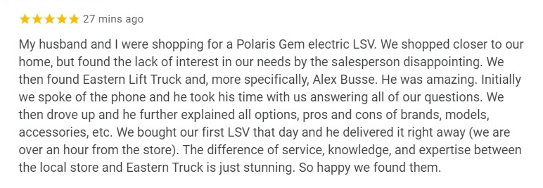ELTCustomerSrvc's tweet photo. Shout out to Alex and our #EasternLiftCommercialVehicles Division! Great job team!
#WeAreKnownForGoodService #GEM #ElectricVehicles #MondayMotiviation https://t.co/Nwc4qwUVbA