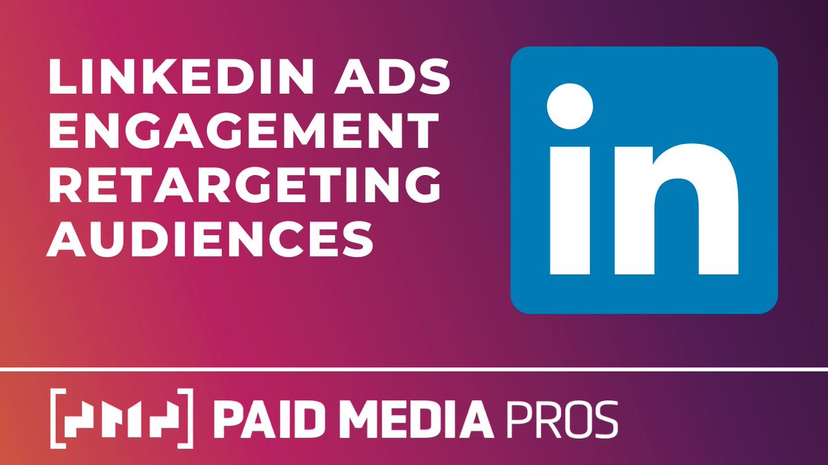 michellemsem's tweet photo. Linkedin Ads has lots of ways to retarget users who engaged with your ads, and now they even have Single Image Ad audiences. 

https://t.co/eeLCBGTxf1

^^Check out the latest @PaidMediaPros video and we’ll walk you through all the options! #ppc #linkedinads #liads #paidsocial https://t.co/JERaeKpe2I