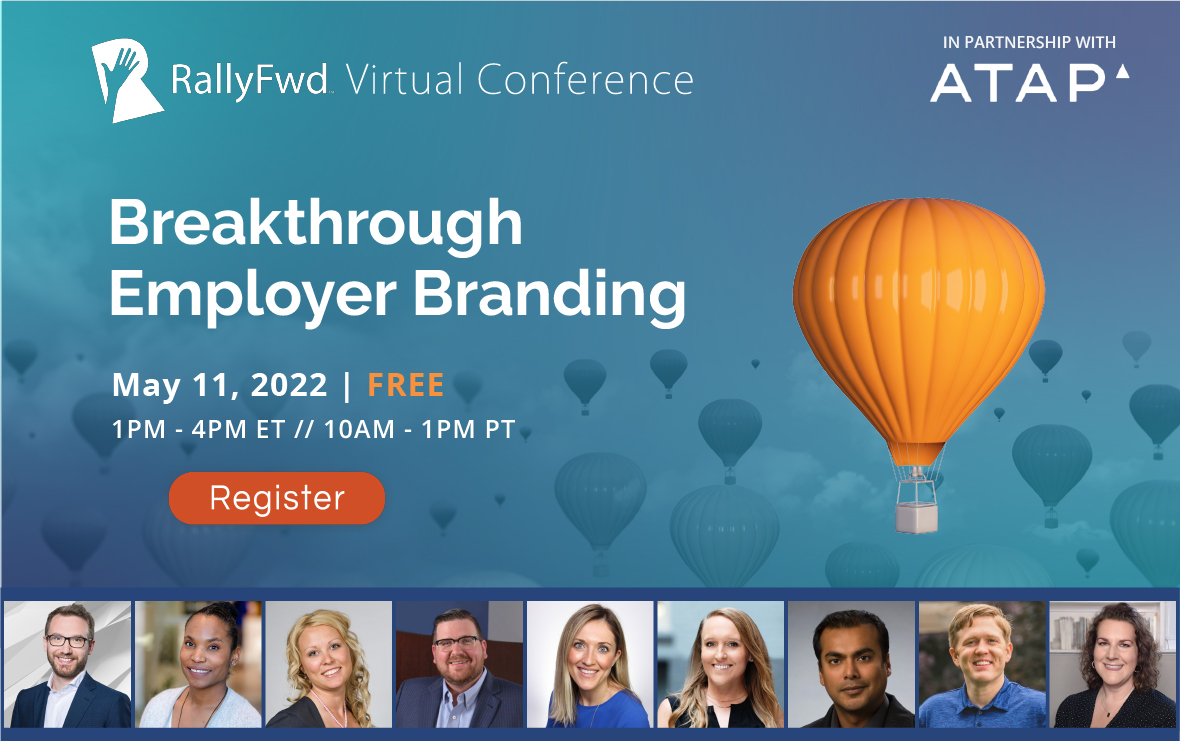 ATAPGlobal's tweet photo. Join us 05/11 for the #RallyFwd Virtual Conference to hear talent thought leaders share their out-of-the-box solutions to cutting through the noise and attracting today’s top talent!
Attend for FREE > https://t.co/JlCGm1cdxx https://t.co/EPWT2IcUMk