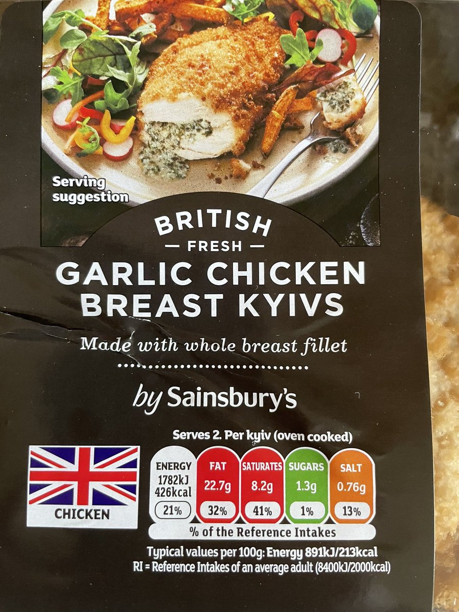 MsBrss's tweet photo. Well done @sainsburys for changing the name of your Chicken Kievs to Chicken Kyivs. They still taste just as yummy 😋 
#Ukraine️ 
#StandWithUkraine 
@SainsburysNews https://t.co/XGpadrbWeK