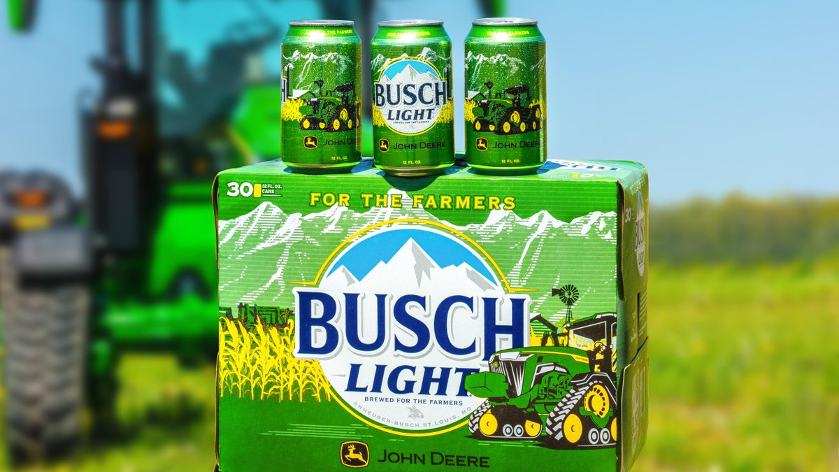 🍺 Yup they’re real…check out our Busch Light x @JohnDeere cans! 🌽
​​
These limited-edition cans will be here for a good time (not a long time). For each case sold, we'll donate $1 to @FarmRescueOrg #FortheFarmers. Make sure to STOCK UP before they're gone! 