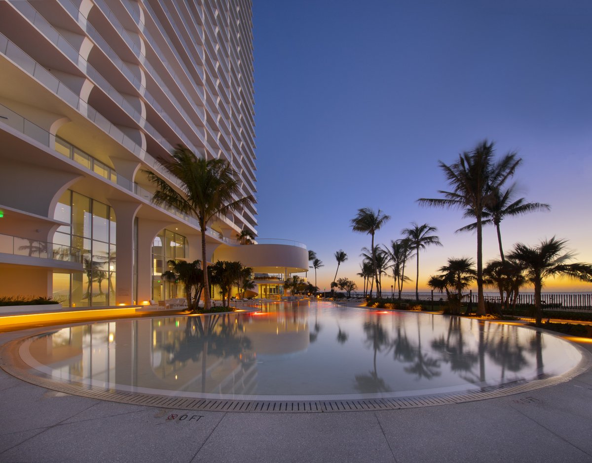 Take a nighttime swim in one of our luxurious pools and experience a front-row seat to the breathtaking sunsets of South Florida. 

To schedule a private tour, visit: jadesignaturecollection.com/contactus