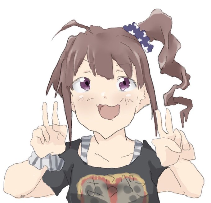 #同じ人が描いたとは思えない絵を貼る

左手で描いた奈緒と、右手で描いた奈緒 