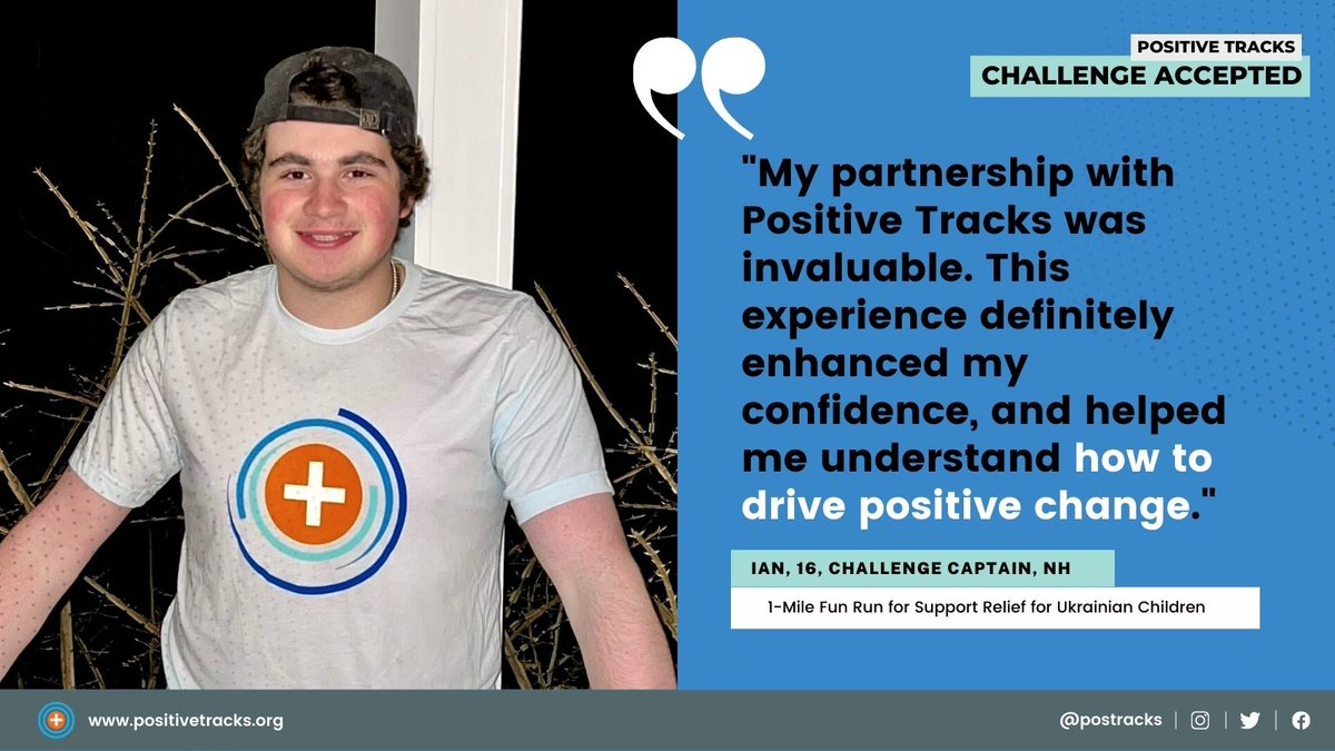 PosTracks's tweet photo. On this #MotivationMonday we're beyond inspired by our FIRST EVER Fast Tracks Challenge Captain. Ian organized a 1-Mile fun run to support relief for Ukrainian Children through Unicef.
#SweatForGood #SupportUkraine https://t.co/HMq9Z5YBgD