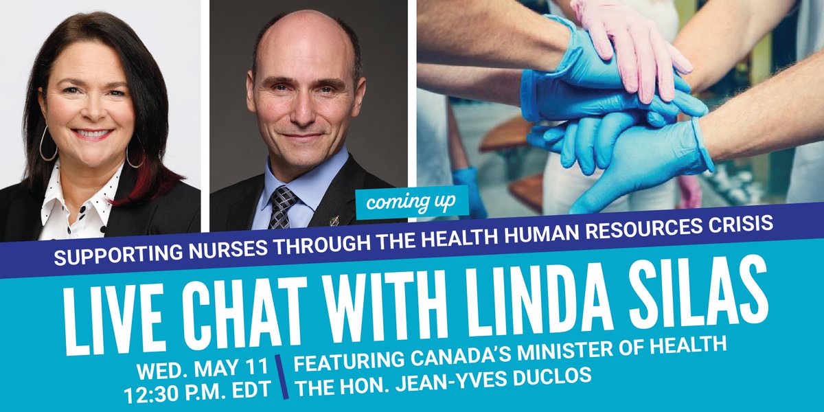 CFNU's tweet photo. THIS WEEK!
Join @CFNUPresident Linda Silas and @jyduclos Canada’s Minister of Health as they discuss remedies to the health human resources crisis and answer questions from nurses.
RSVP: https://t.co/wSFfPo03V6 https://t.co/bc0VTlYdWj
