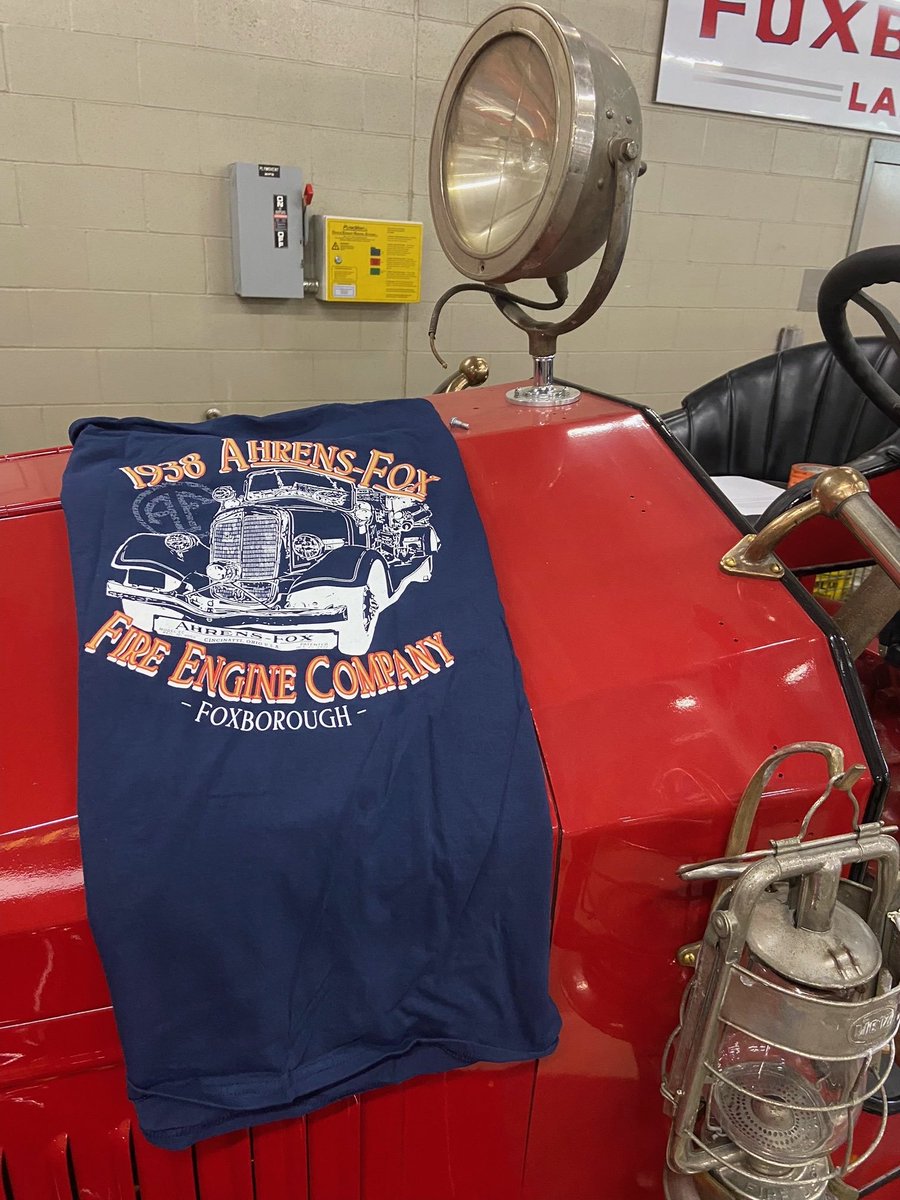 Friends Of Fox Fire are preparing former Engine 1 for Founders Day 2022. Pictured new in 1928 parade. Help support the restoration efforts of Eng 1 &amp; 1938 Ahrens Fox by purchasing a T-Shirt. $25/ea all proceeds directly benefit the trucks!

Cash, check, and Venmo accepted.