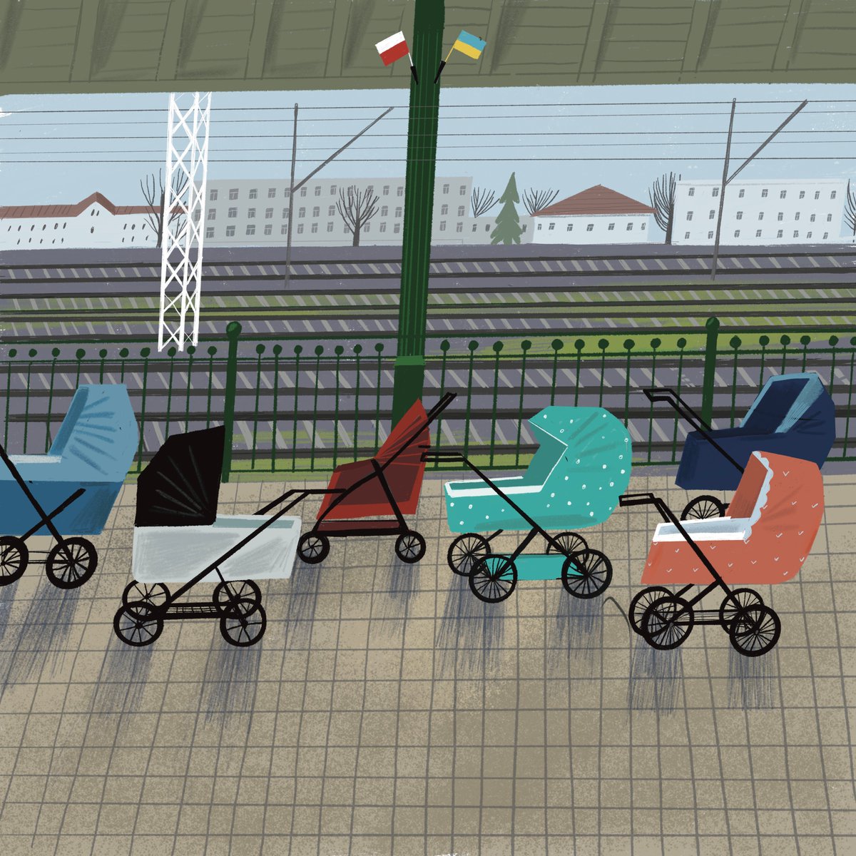 ChildrenofWar6's tweet photo. A friend is known in trouble
Baby strollers left by mothers from Poland and other countries on the railway platforms. We are thankful to all the helpmates from around the globe. 
Link to our website: https://t.co/s5qxovJwdT

#NFTs #cryptoartist #Poland #UkraineWar https://t.co/gfe6y3RceF