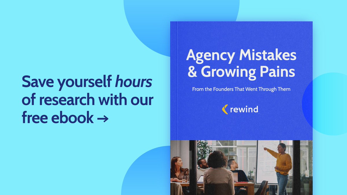 rewind's tweet photo. Ecommerce Agency Owners – Our new ebook contains everything you need to know to overcome common agency challenges like a pro!

🔑 Diversify lead generation
🔑 Build scalable processes
🔑 Focus on customer retention

Download your FREE copy today: https://t.co/zG51nZ6AK9 https://t.co/o1bpSACm8P