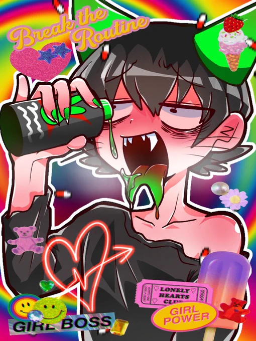 #ティーチくん擬人化
むか〜しむかしのやつですが是非見て下さい…! 