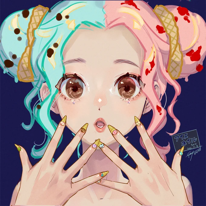 #erimode 051
#アイスの日 #メイクの日 