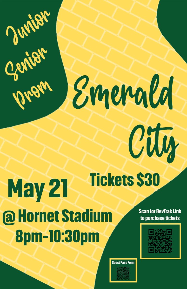 It's time for Junior/Senior Prom at Saline High School! 

Guests forms are available on the SHS website

Purchase tickets here: saline.revtrak.net/shs/shs-prom/#…
