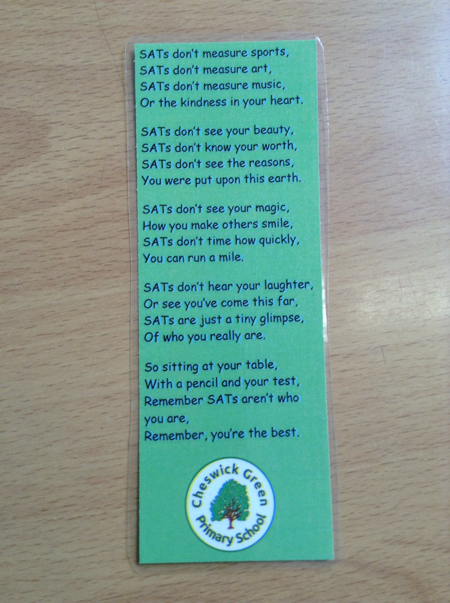 Good luck to our Year 6s completing SATs this week! You are all amazing!