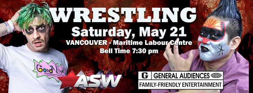 ASW CANADA (@aswcanada) on Twitter photo Saturday May 21st in #VancouverBC is the return of ASW Cruiserweight Champion <a href="/Ravenousrandy/">Randy Myers</a> to ASW!! Plus the <a href="/Kasakisan/">The Great Kasaki</a> is in action! Tickets vtixonline.com Saturday May 21st in #VancouverBC is the return of ASW Cruiserweight Champion <a href="/Ravenousrandy/">Randy Myers</a> to ASW!! Plus the <a href="/Kasakisan/">The Great Kasaki</a> is in action! Tickets vtixonline.com