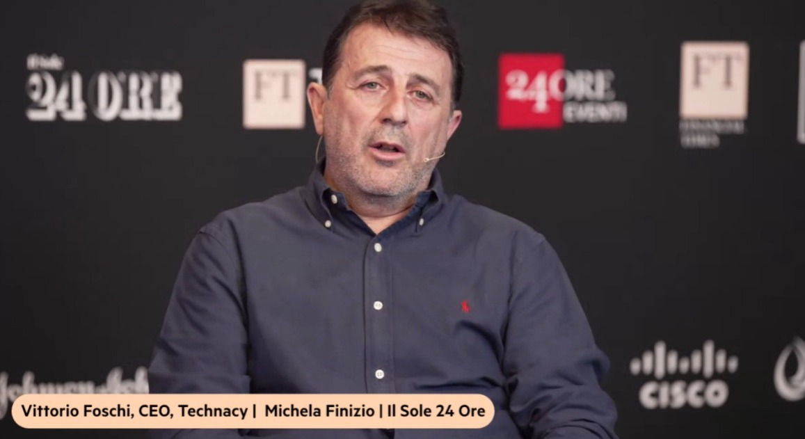 sole24ore's tweet photo. .@vittoriofoschi: "La #tecnologia ci mette sempre a disposizione nuovi elementi. Chi rimane fermo viene superato dagli altri. Noi vogliamo uscire dai confini italiani e portare @technacy in Sudamerica". Segui qui la diretta del #FTxMadeinItalyChallenge: https://t.co/K32iLb4lIf https://t.co/t76FOspGAI