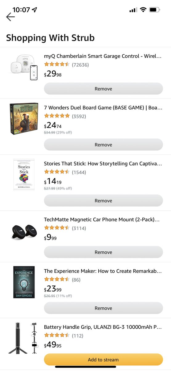 ChrisStrub's tweet photo. These are the items that @dgingiss will be talking about during #ShoppingWithStrub at 11am, sponsored by @SwitcherStudio.
Join us live at https://t.co/XXGTkQedUs to learn more, and you can shop the stream right from your Amazon app!
#Sponsored https://t.co/N6cIsRbWCT