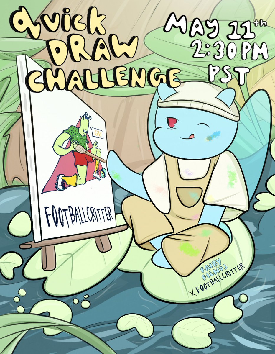 FairyFiends's tweet photo. PRO ARTIST &amp; AMATEUR ARIST take on the...

✨QUICK DRAW CHALLENGE✨

Watch @geoffgouveia (Artist for @footballcritter) and @rivatadutta (...) draw live CHALLENGE STYLE!

Come Through to the PAD🍀 May 11th 2:30 PM PST!

You Don't Want to miss this! 😱 https://t.co/8NTF7Xt3sK