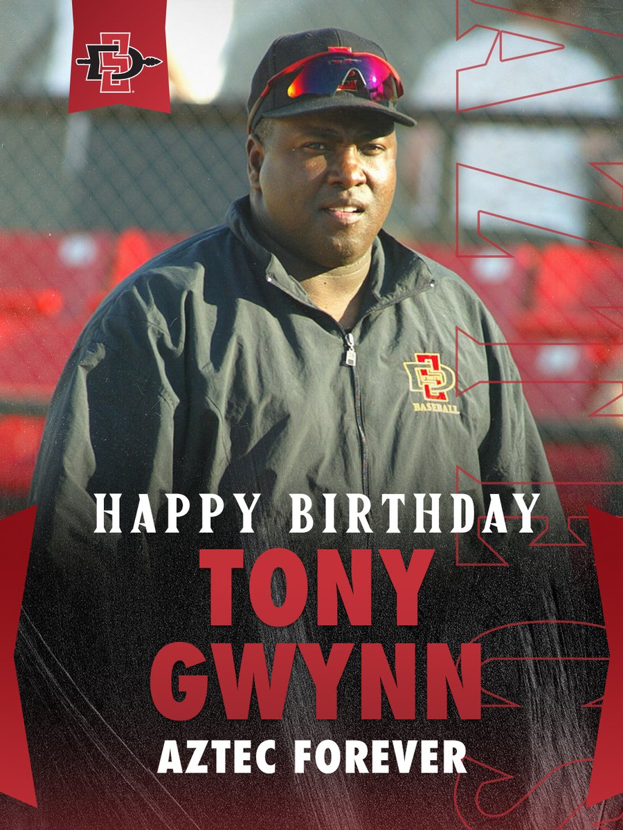 Aztec Baseball - Tony Gwynn Birthday graphic - 05.09.22