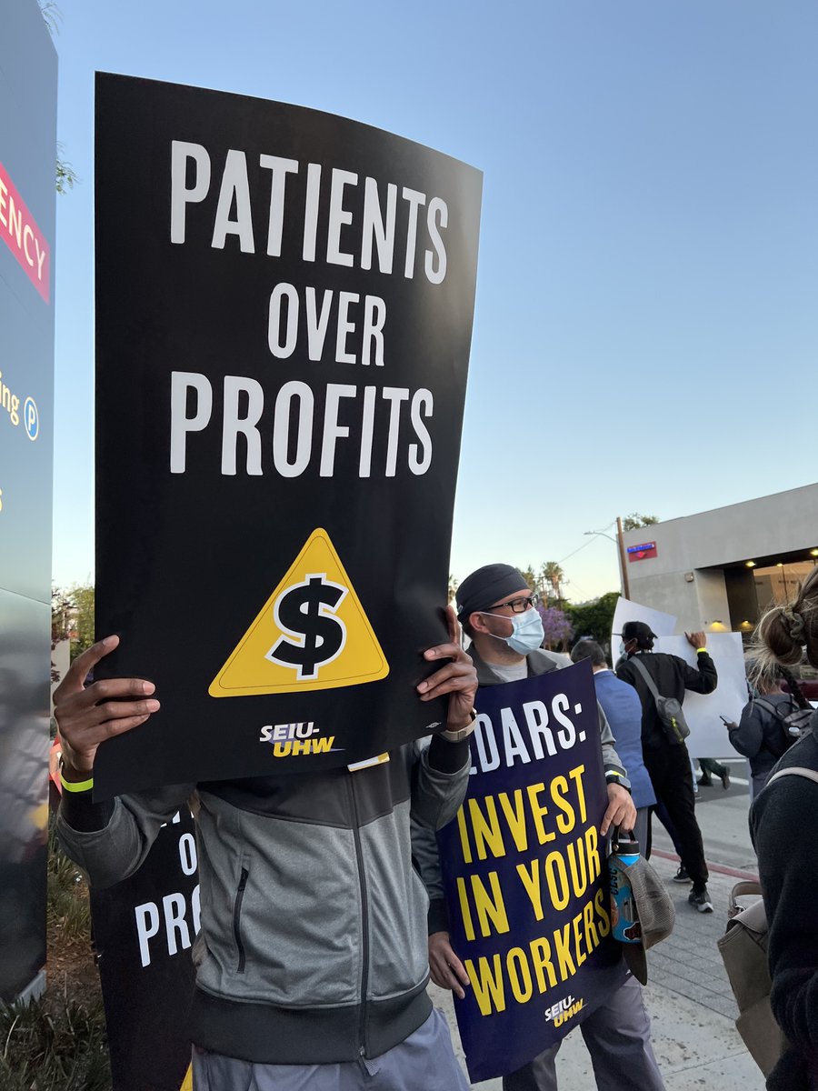 seiu_uhw's tweet photo. Enough is enough. We need @CedarsSinai to invest in frontline healthcare workers and patient care. #TheRealCedarsSinai https://t.co/IQTJoPWjww