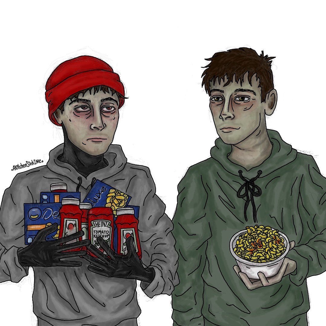 aksink2me's tweet photo. ⭐️If you’re gonna stick around you can help by carrying all the mac and cheese, and the ketchup⭐️
~
@twentyonepilots @tylerrjoseph @joshuadun #twentyonepilots #cliqueart 
~ https://t.co/rtQ04wXAty