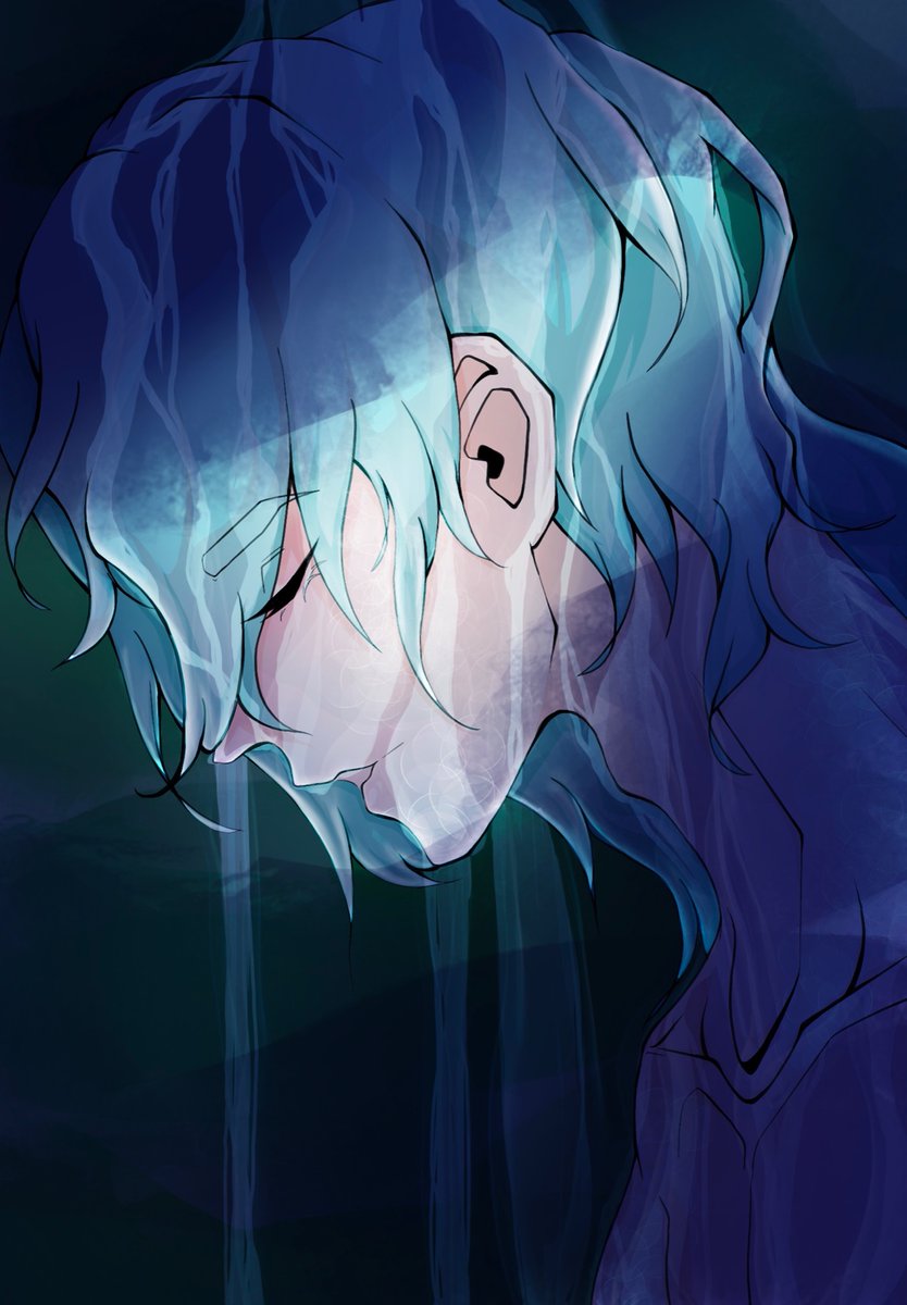 Still getting the sneak peek stuff ready I’M SORRY 😭

Please accept as an apology 🙃👍🏼 Someone asked what the mer-LIs would be like, and I said Fenir would be a hermit at the top of an icy mountain. So here he is taking a bath under his waterfall at the top of his mountain ❄️🫧