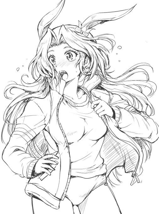キングさんの魂の走りにどきゅんしちゃったプリンセス。 #ウマ娘 #カワカミプリンセス 