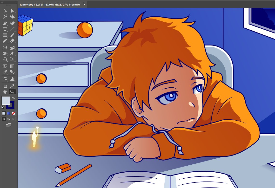 sneak peek lonely boy #2🧡💙