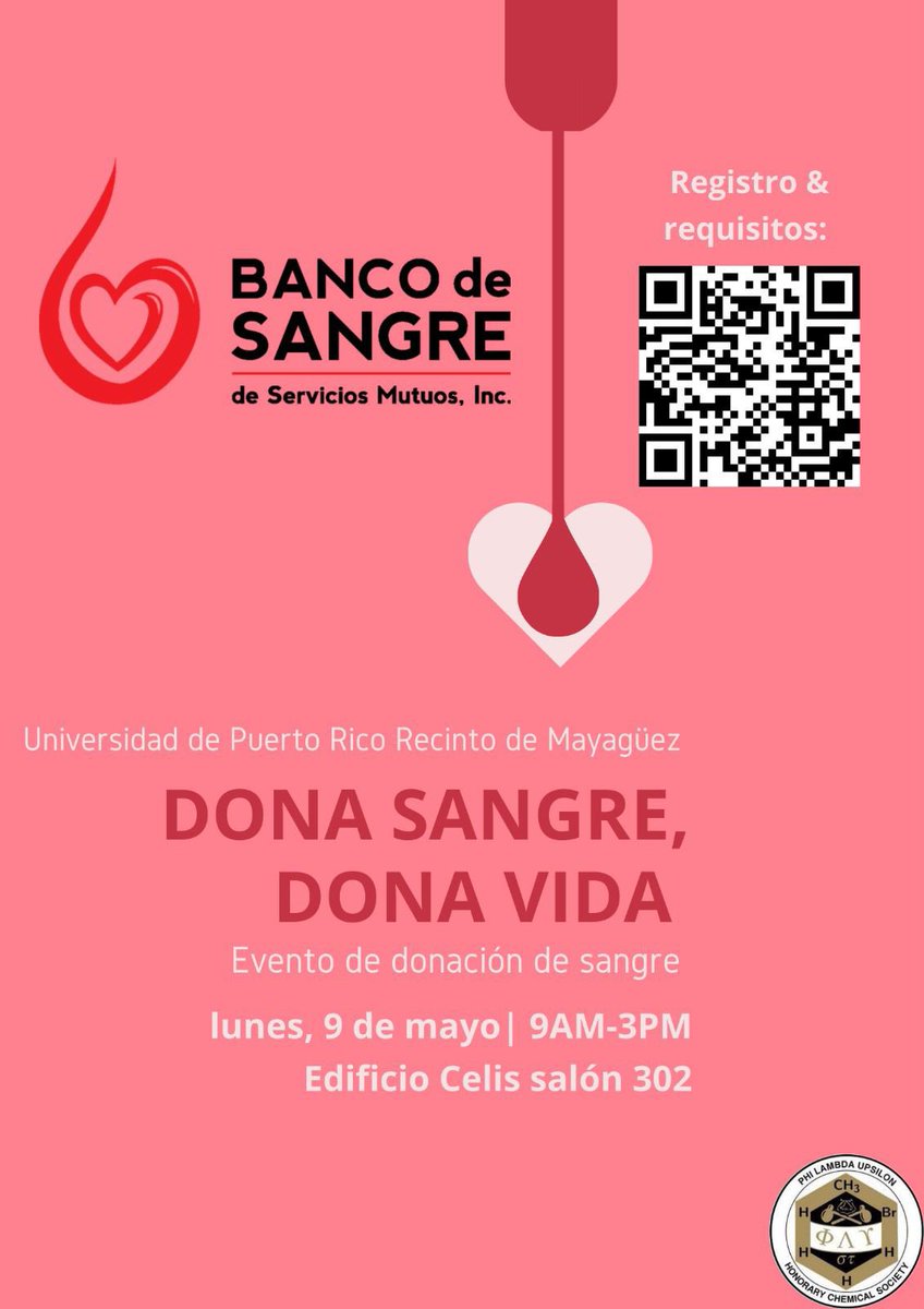 PluUprm's tweet photo. Buenos días✨

Les recordamos que HOY tendremos la Sangría en colaboración con el Banco de Sangre de Servicios Mutuos en el salón 302 del edificio Celis. 

Adjunto el formulario de registro con sus requisitos: https://t.co/fYLn3FQ9j9

Les esperamos🤍 
Donar sangre es donar vida🩸 https://t.co/c2NmkViVRz